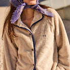 Sherpa Cardigan in Beige by A.P Womenswear