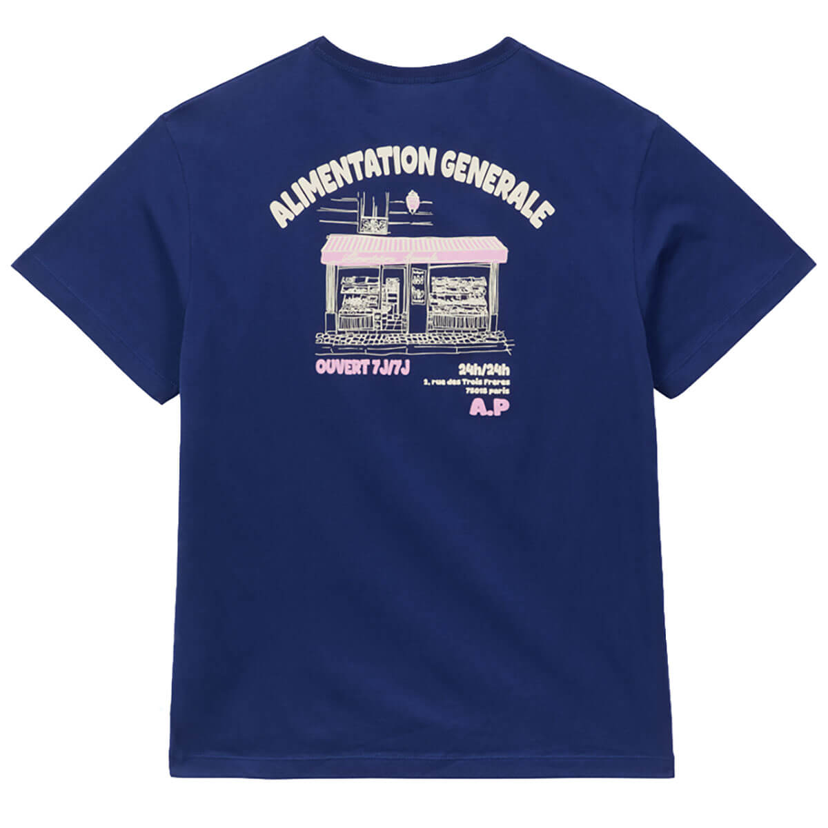 Supermarket T-Shirt in Navy by A.P Womenswear