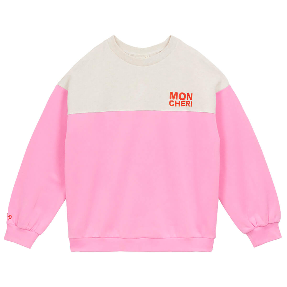 Two Tone Fleece Sweatshirt in Bubblegum by A.P Womenswear