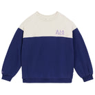 Two Tone Fleece Sweatshirt in Navy by A.P Womenswear