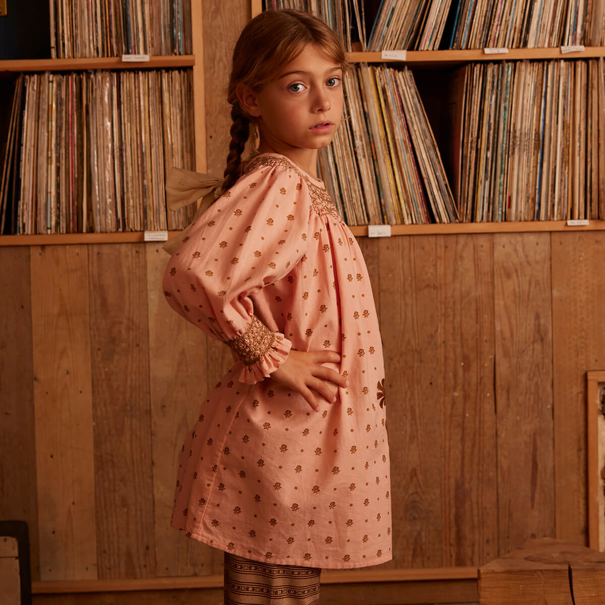 ＊ apolina CECE dress 3-5y ＊ apolina CECE dress 3-5y ＊ Cotton woven embroidered dress vintage