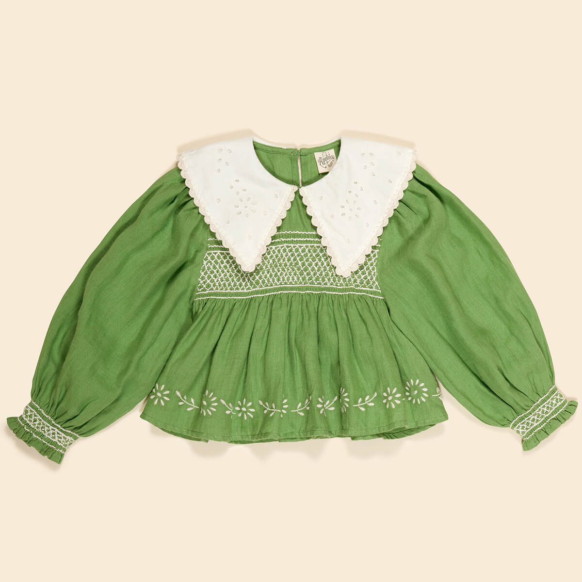 Cornelia Blouse in Retro Green by Apolina – Junior Edition