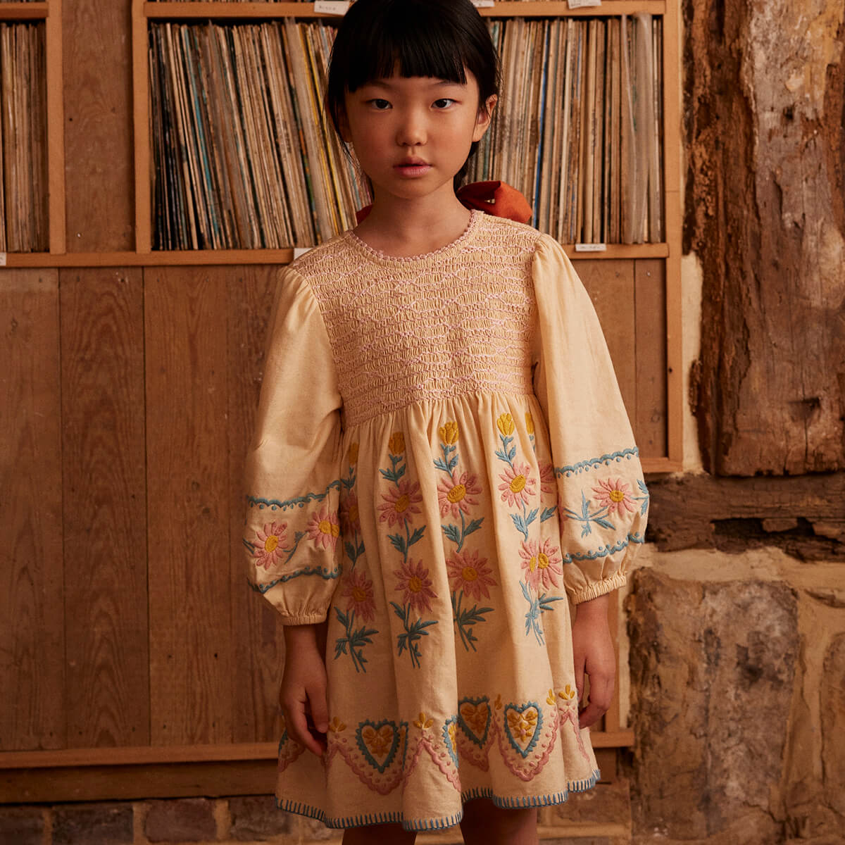 ワンピース Apolina Penny Smock Dress Cashew 2-3y Penny Smock Dress in Cashew by Apolina – Junior Edition