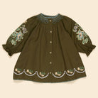 Baby Carina Embroidered Smock in Forest by Apolina