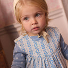 Baby Jersey Hilda Romper in Nordic Floral Jacquard by Apolina