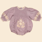 Baby Noemie Romper in Dusky Lavender by Apolina
