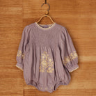 Baby Noemie Romper in Dusky Lavender by Apolina