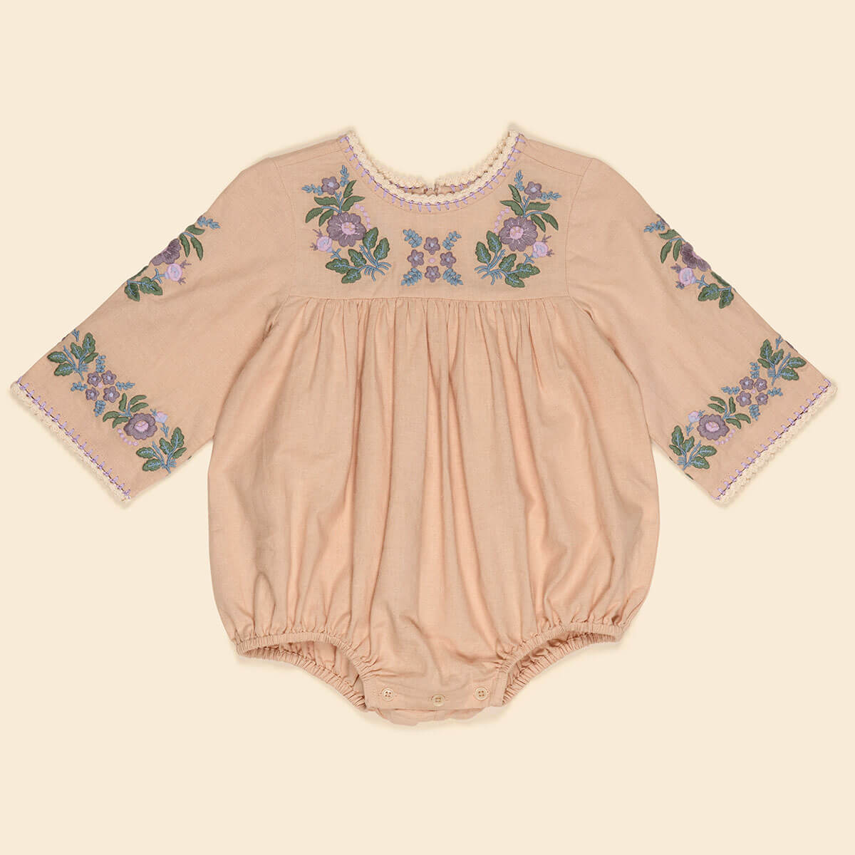 Baby Stevie Romper in Dried Rose by Apolina
