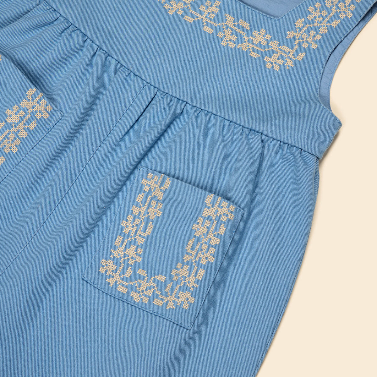 Bella Dungaree in Book Blue by Apolina