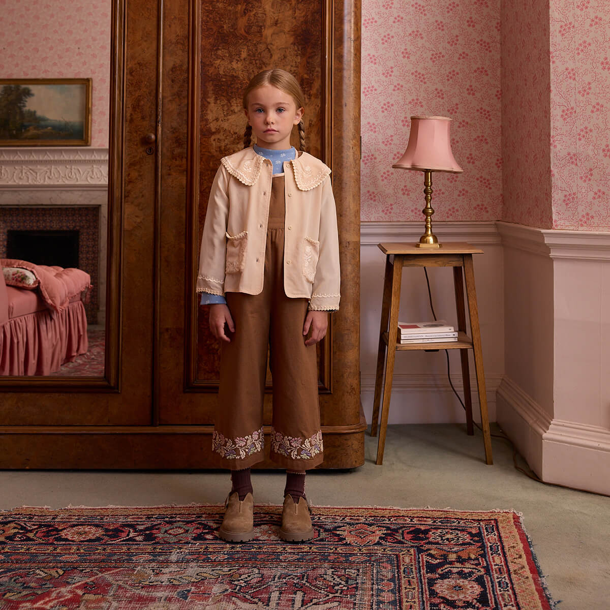 Clara Silk Blouse in Dried Rose by Apolina