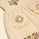 Ida Quilted Dress in Cream by Apolina