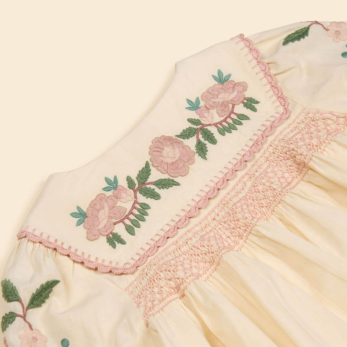 Lora Blouse in Milk-Cream by Apolina