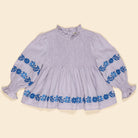 Mia Blouse in Violet Crème by Apolina