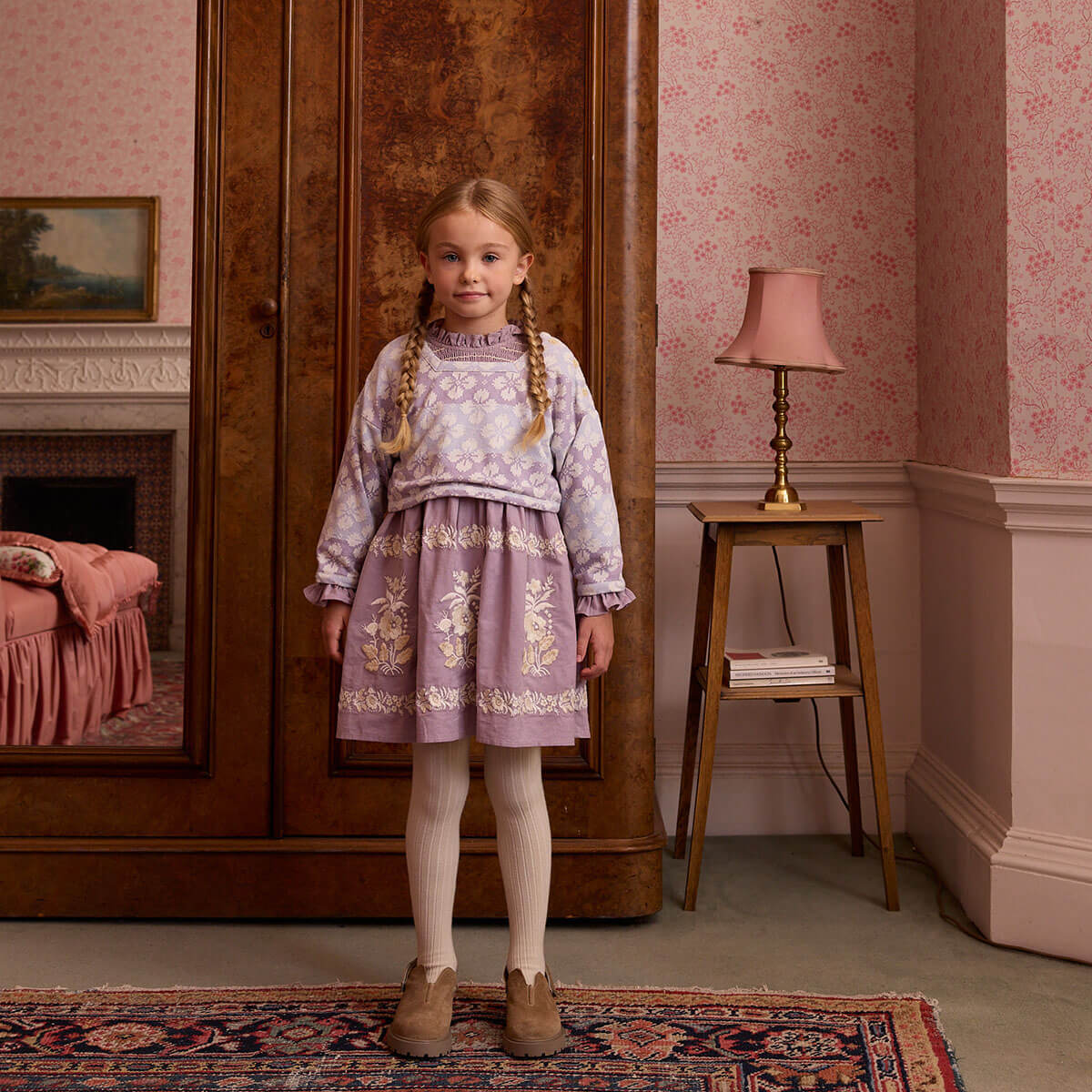 Mia Dress in Dusky Lavender by Apolina