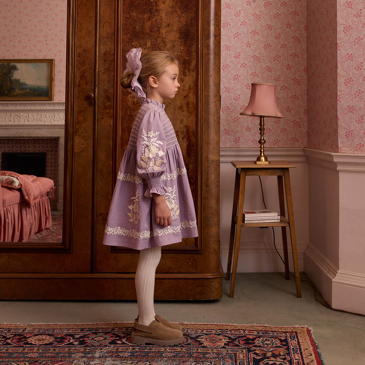 Mia Dress in Dusky Lavender by Apolina