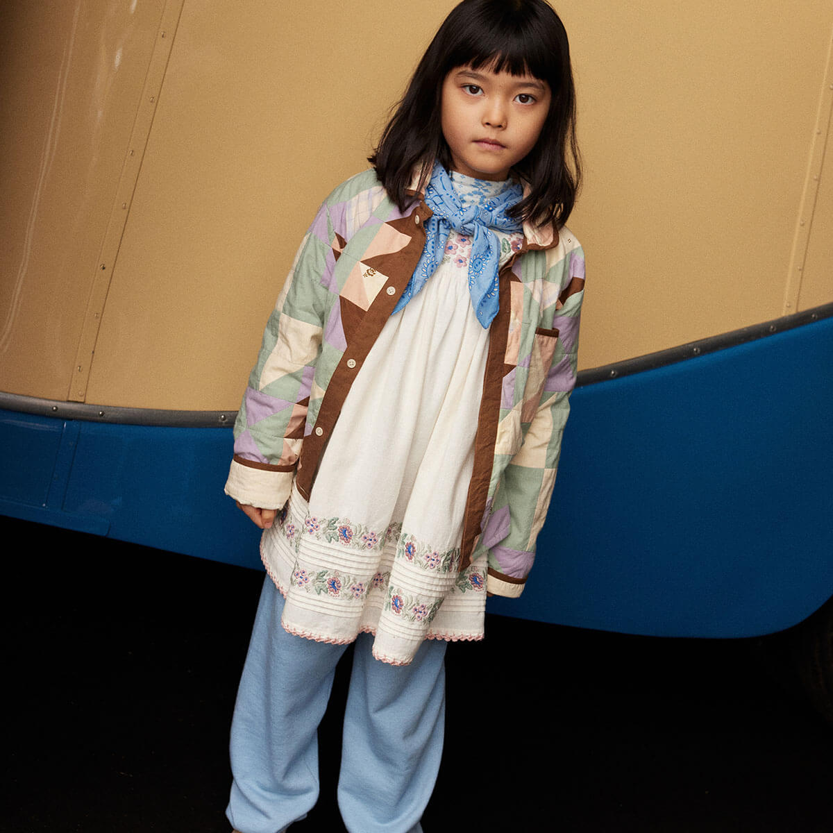 Stevie Dress in Milk-Cream by Apolina