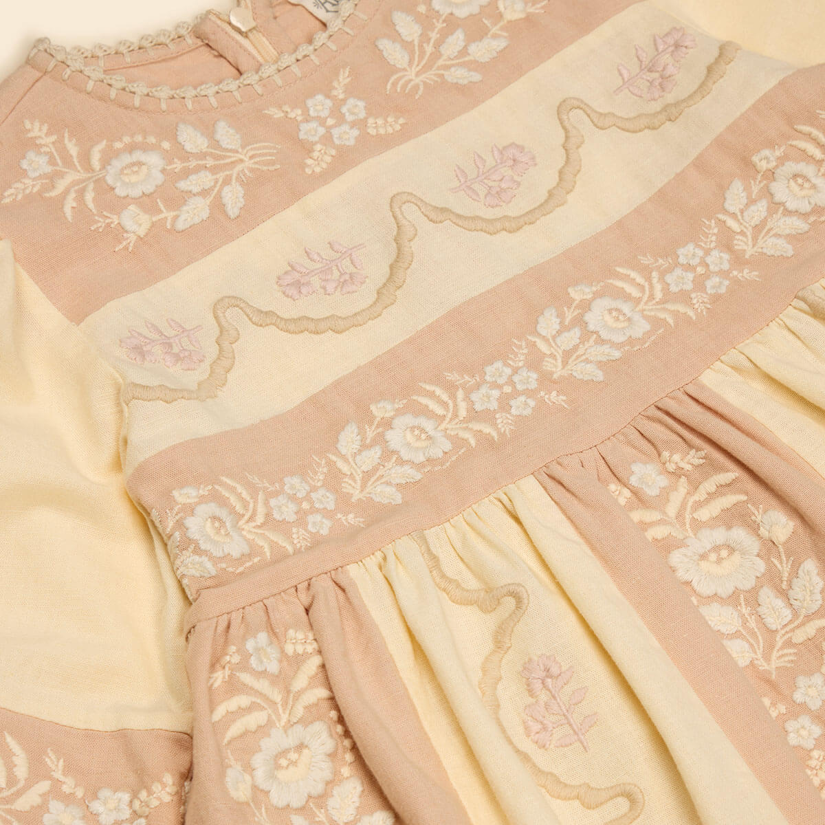 Wilma Dress in Dried Rose/Cream by Apolina