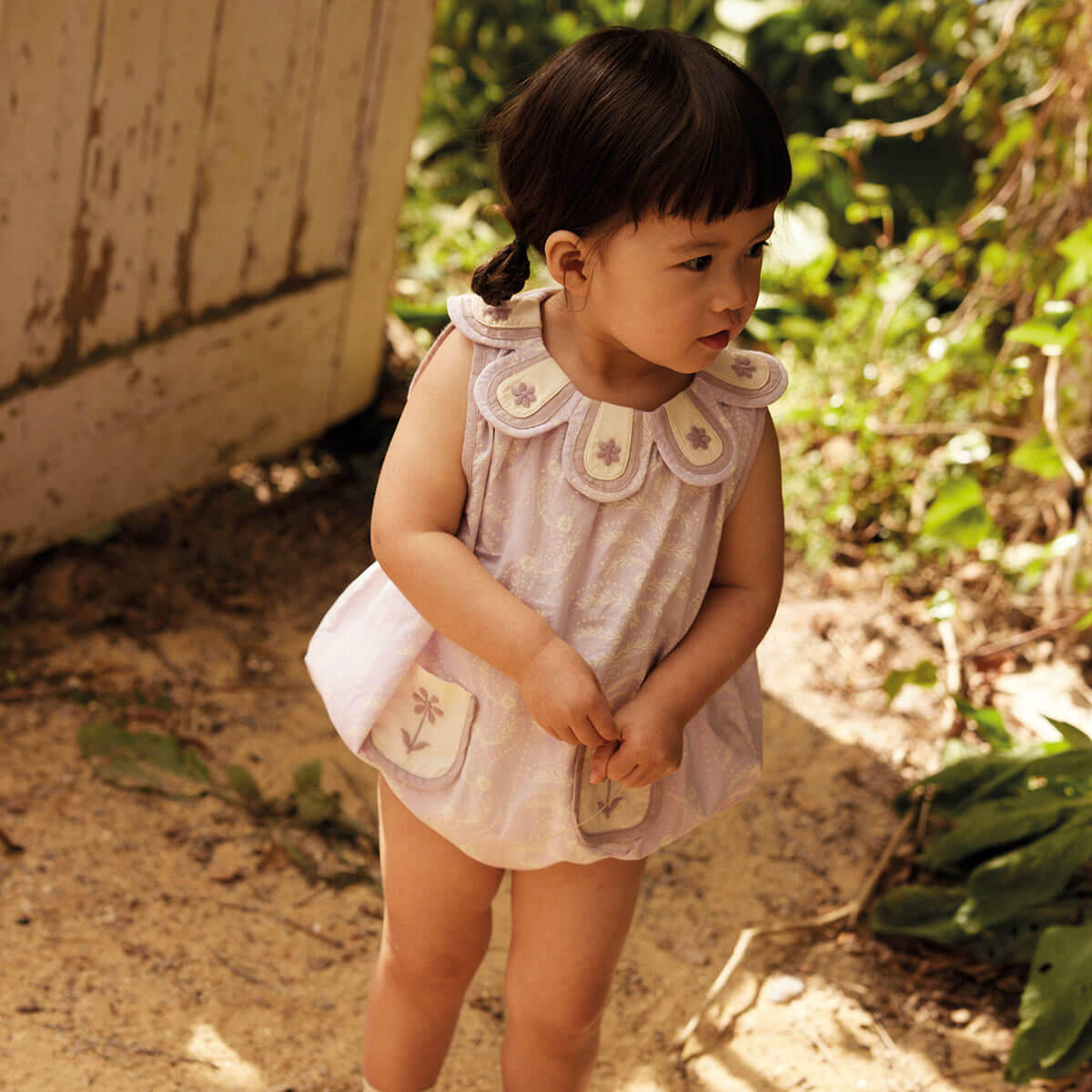 Apolina Flora Dress - 50's Floral 3-5y ベビー・キッズ キッズ服