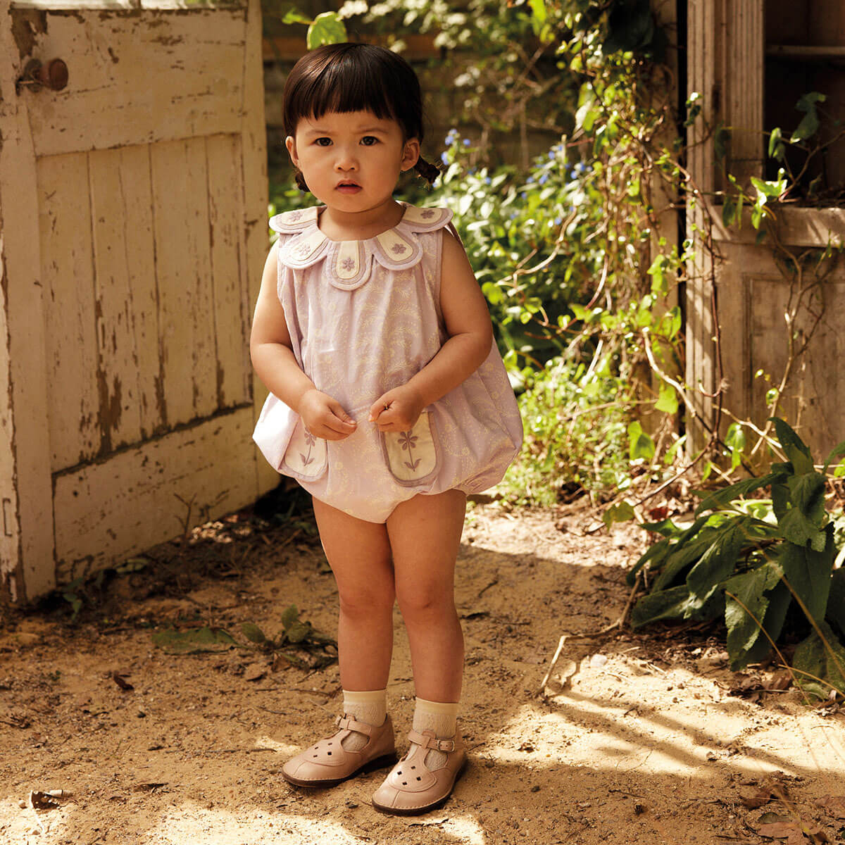 Flora Baby Bubble Romper in Wallflower by Apolina