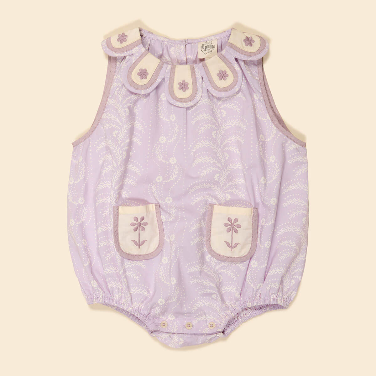 Flora Baby Bubble Romper in Wallflower by Apolina