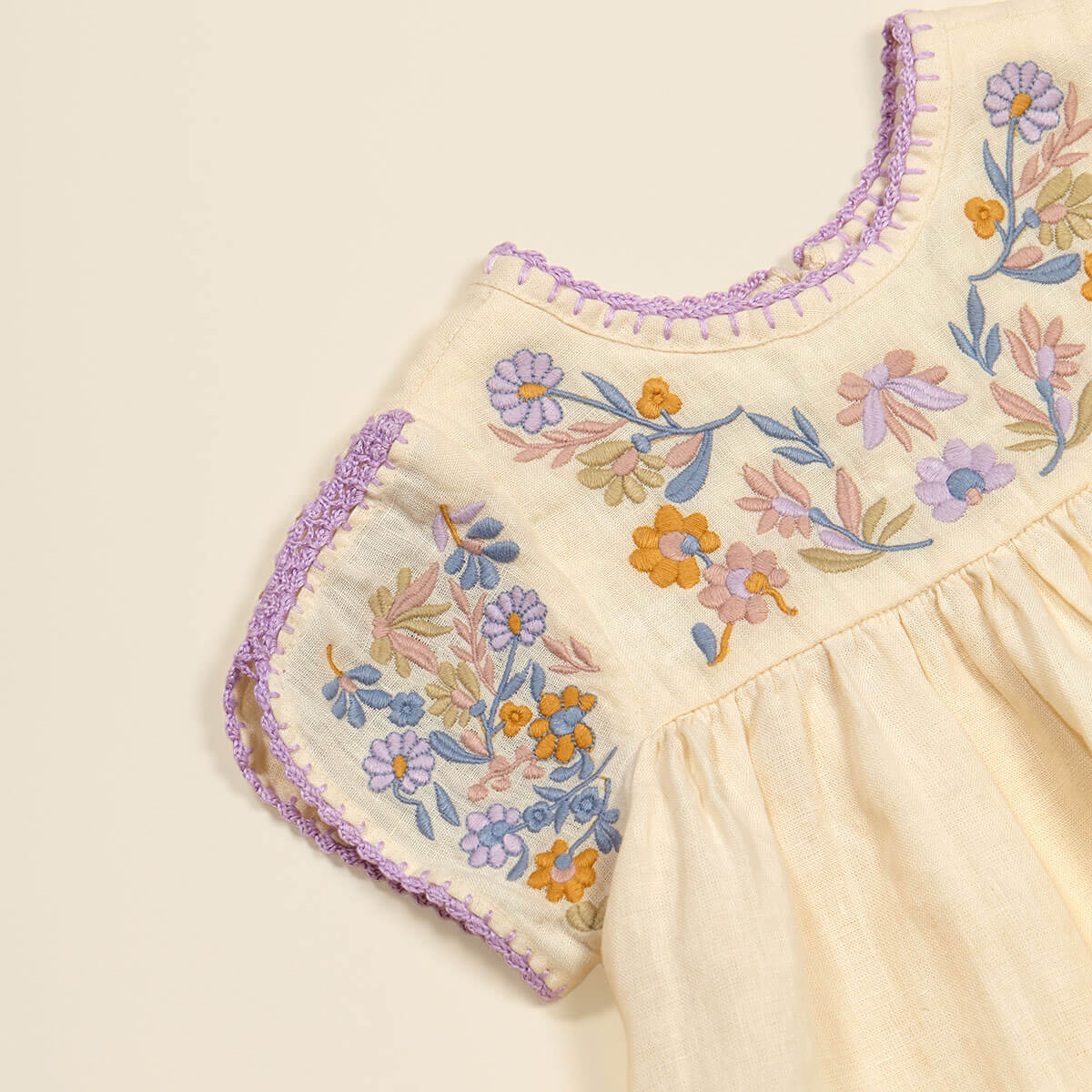 Stevie Baby Bubble Romper in Cream by Apolina