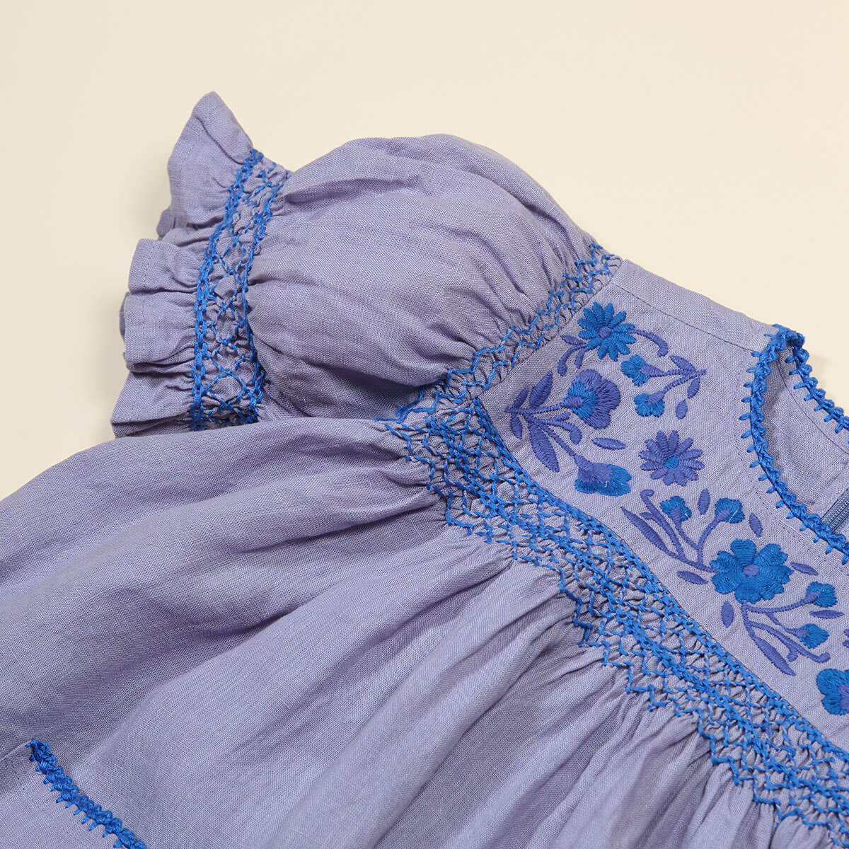 Dora Dress in Blue / Lilac by Apolina