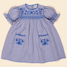 Dora Dress in Blue / Lilac by Apolina
