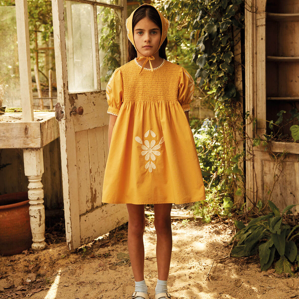 Noemie Dress in Tangerine by Apolina