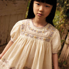 Patsy Ribbons Dress in Cream by Apolina