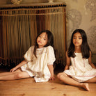 Patsy Ribbons Dress in Cream by Apolina