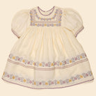Patsy Ribbons Dress in Cream by Apolina