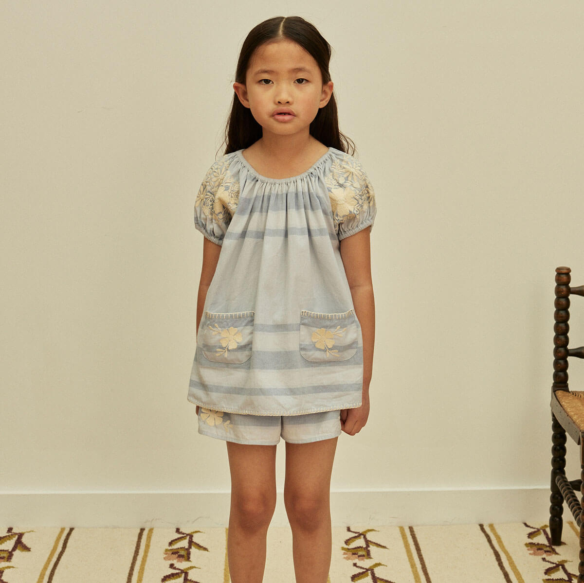 Barbara Short Set in Summerhouse Stripe by Apolina - Last Ones In