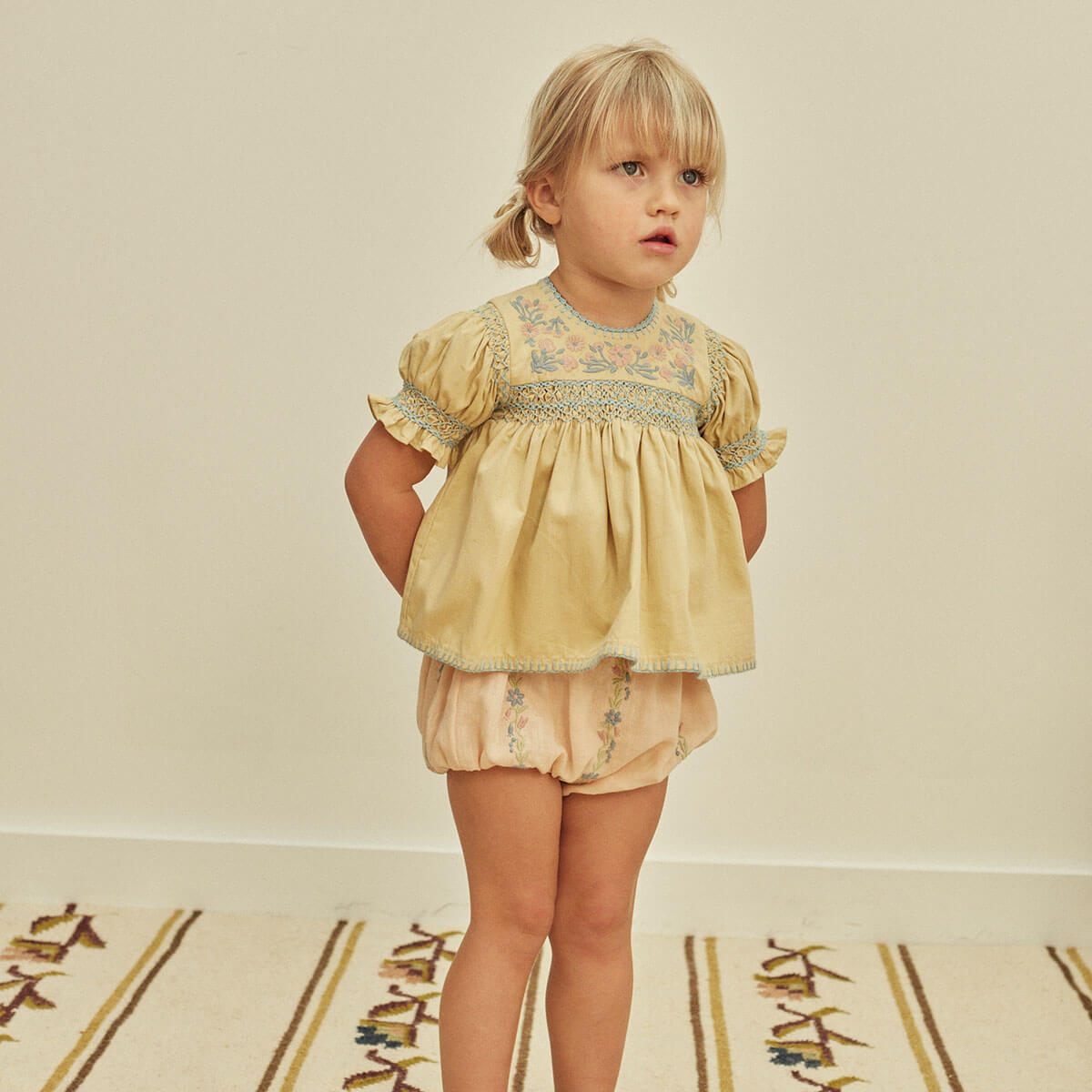 Dora Baby Blouse in Cloud by Apolina – Junior Edition