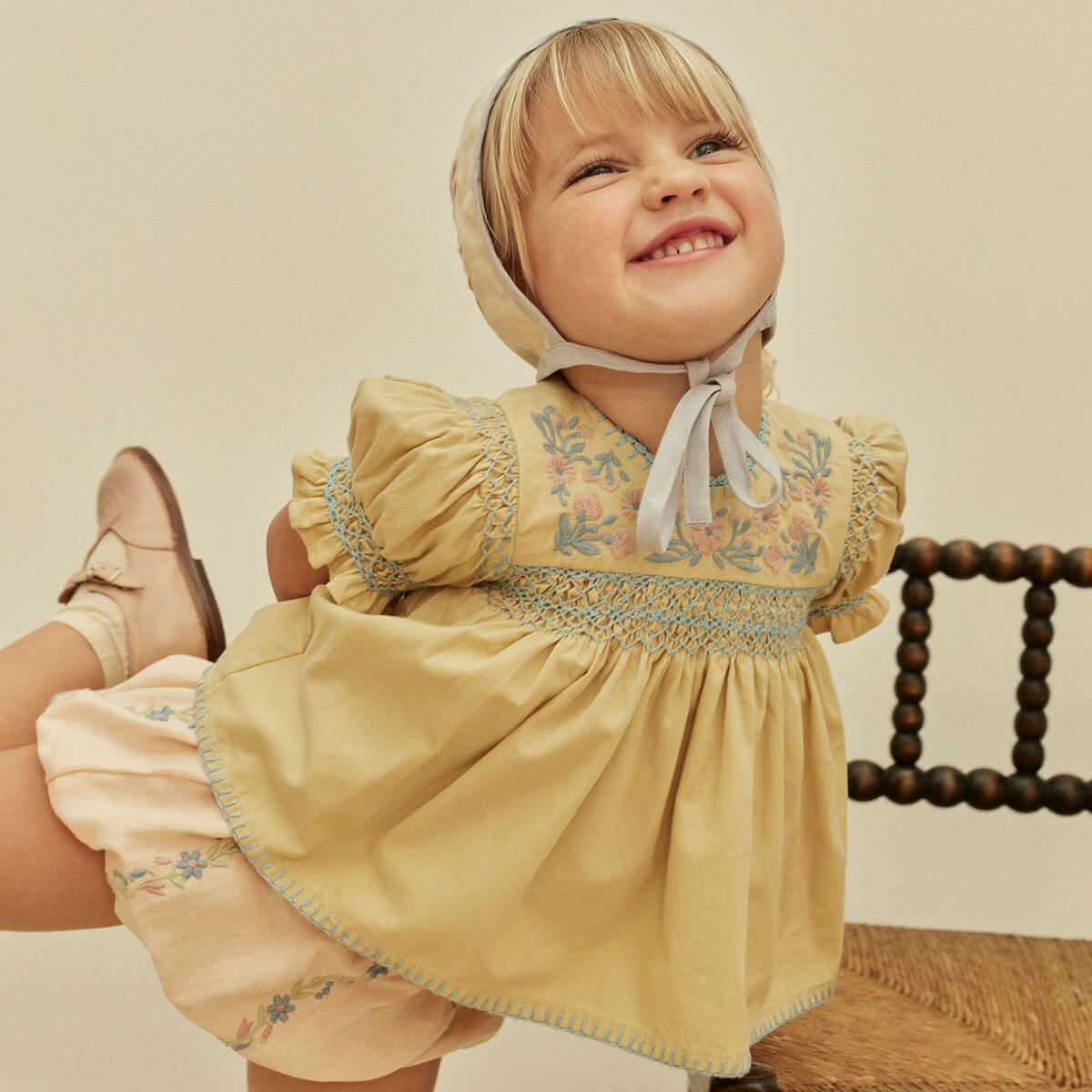 Dora Baby Blouse in Cloud by Apolina – Junior Edition