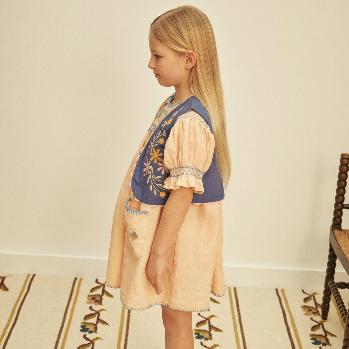 Dora Dress in Satin Pink by Apolina – Junior Edition