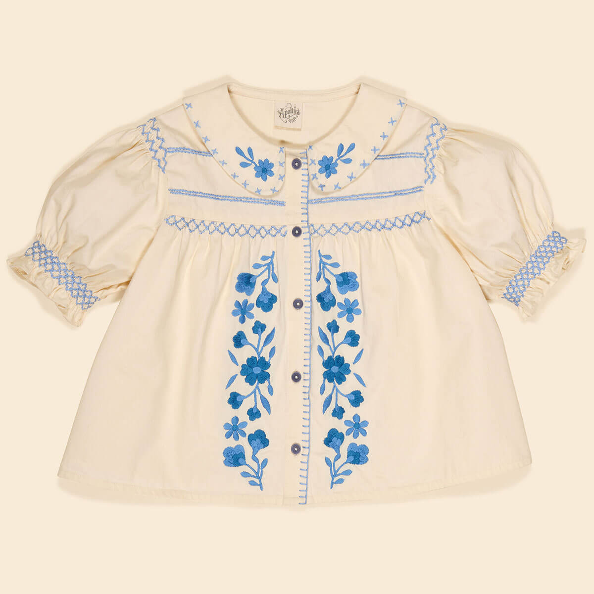Heidi Blouse in Cream by Apolina – Junior Edition