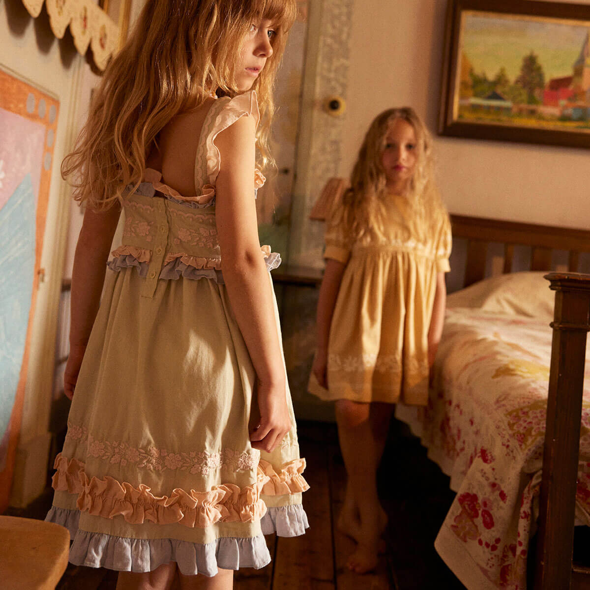 Lucinda Sun Dress in Cloud by Apolina – Junior Edition