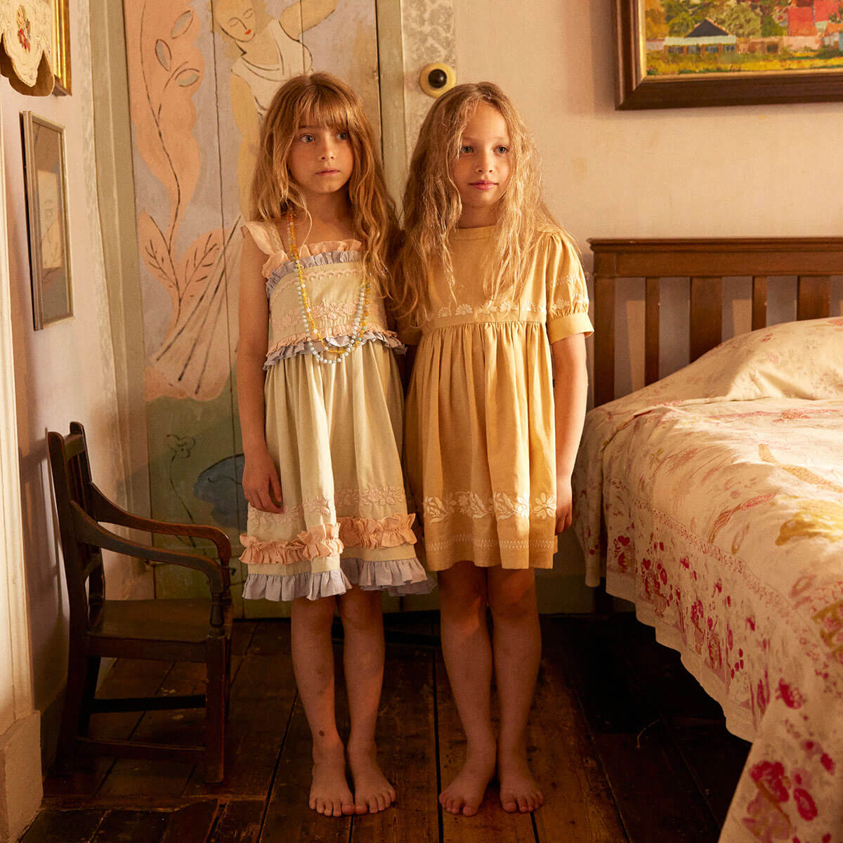 Lucinda Sun Dress in Cloud by Apolina – Junior Edition