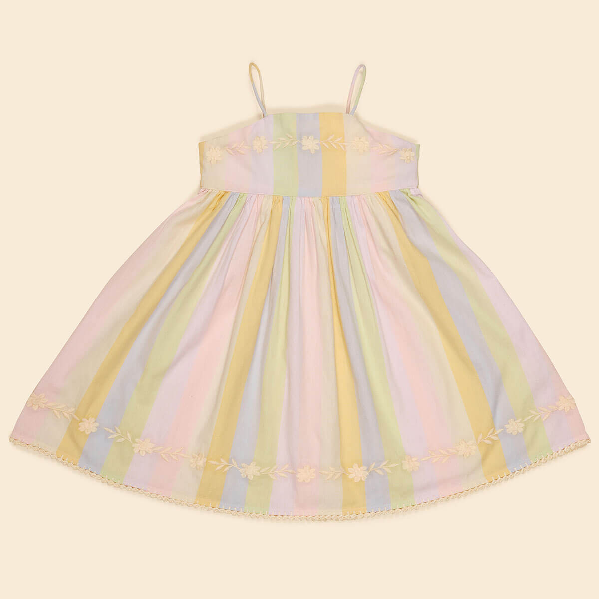 Magrit Sun Dress in Painters Stripe by Apolina – Junior Edition