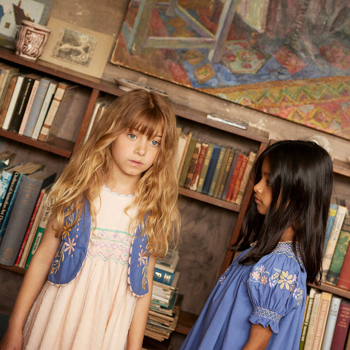 Verna Smock Dress in Azul by Apolina – Junior Edition