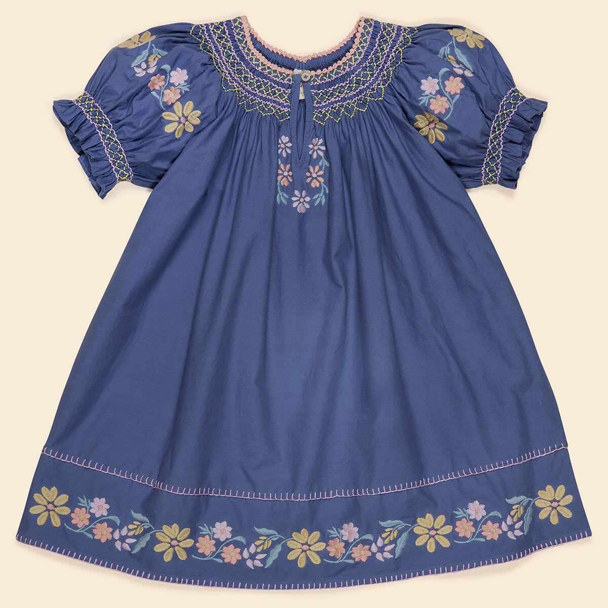 Verna Smock Dress in Azul by Apolina – Junior Edition