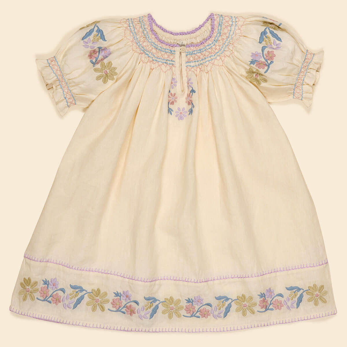 ♡*様 apolina × misha&puff Smock Dress Apolina Verna Smock Dress in Cream – Junior Edition