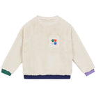 Tricolour Sherpa Sweatshirt in Beige by Arsène & Les Pipelettes