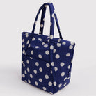 Cloud Bag in Navy And Cream Polka Dot by Baggu