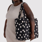 Cloud Carry-On Bag in Black And Cream Polka Dot by Baggu