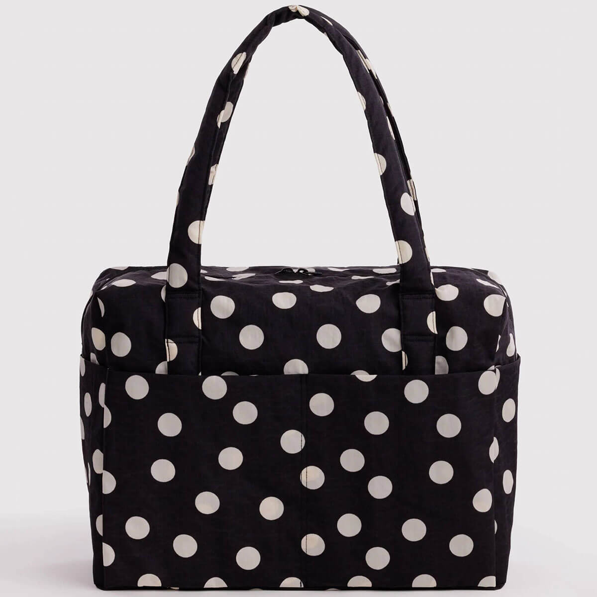Cloud Carry-On Bag in Black And Cream Polka Dot by Baggu