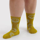 Crew Socks in Ochre Happy by Baggu