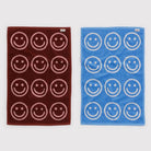 Hand Towel in Sky Blue And Blush Happy by Baggu (Set of 2)