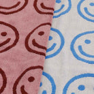 Hand Towel in Sky Blue And Blush Happy by Baggu (Set of 2)