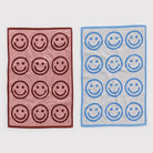 Hand Towel in Sky Blue And Blush Happy by Baggu (Set of 2)
